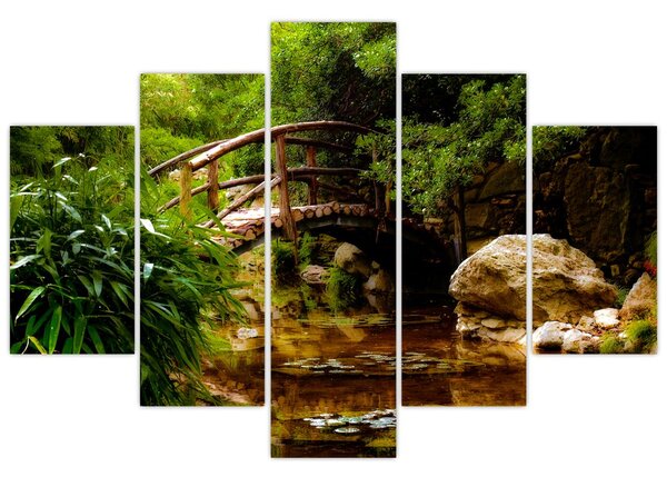 Tablou - Pod prin râu (150x105 cm)