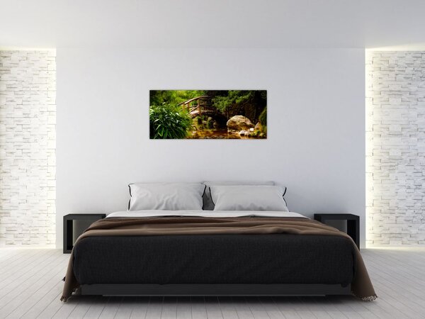 Tablou - Pod prin râu (120x50 cm)