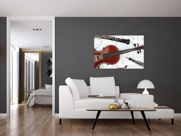 Tablou - Unelte muzicale (90x60 cm)