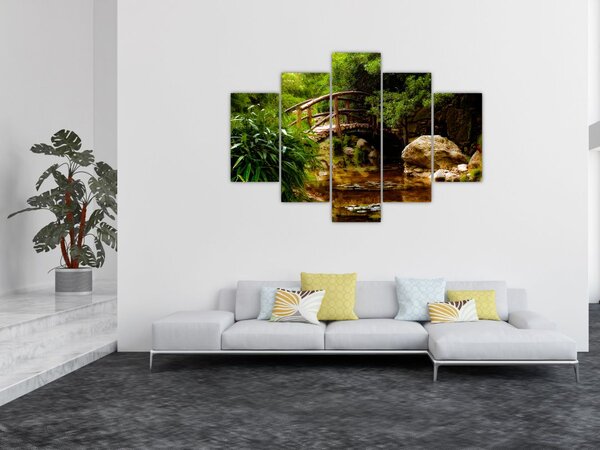 Tablou - Pod prin râu (150x105 cm)