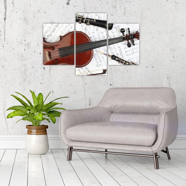 Tablou - Unelte muzicale (90x60 cm)