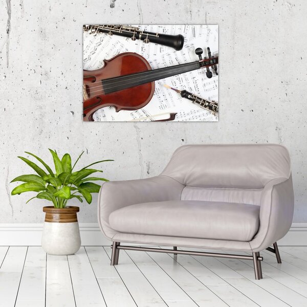 Tablou - Unelte muzicale (70x50 cm)