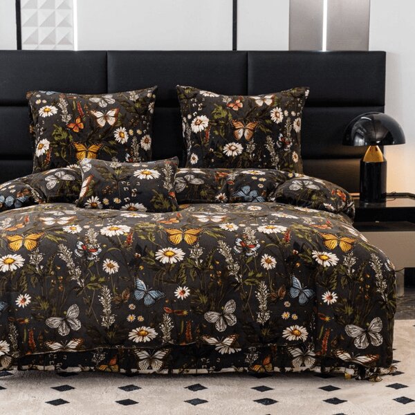 Lenjerie de pat microplus MEADOW BUTTERFLY colorata Dimensiune lenjerie de pat: 70 x 90 cm | 140 x 200 cm