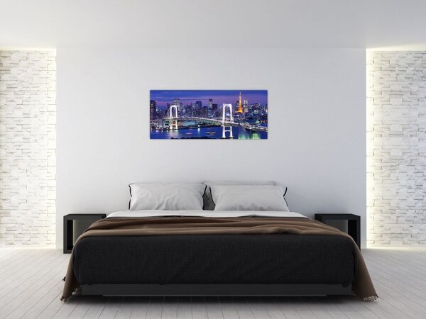Tablou metropolei nocture (120x50 cm)
