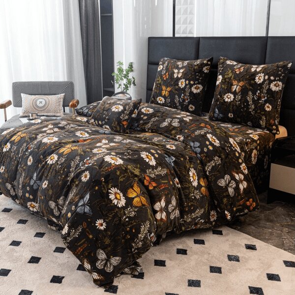Lenjerie de pat microplus MEADOW BUTTERFLY colorata Dimensiune lenjerie de pat: 70 x 90 cm | 140 x 200 cm