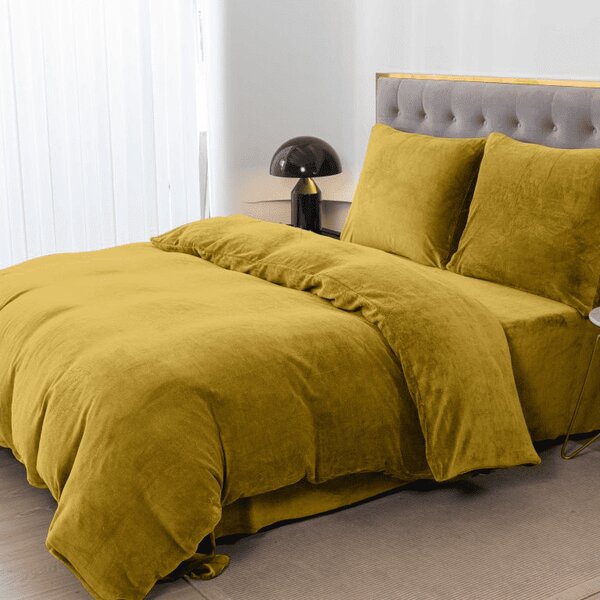 Lenjerie microfleece MUSTERO olive Dimensiune lenjerie de pat: 2 buc 70 x 90 cm | 200 x 220 cm