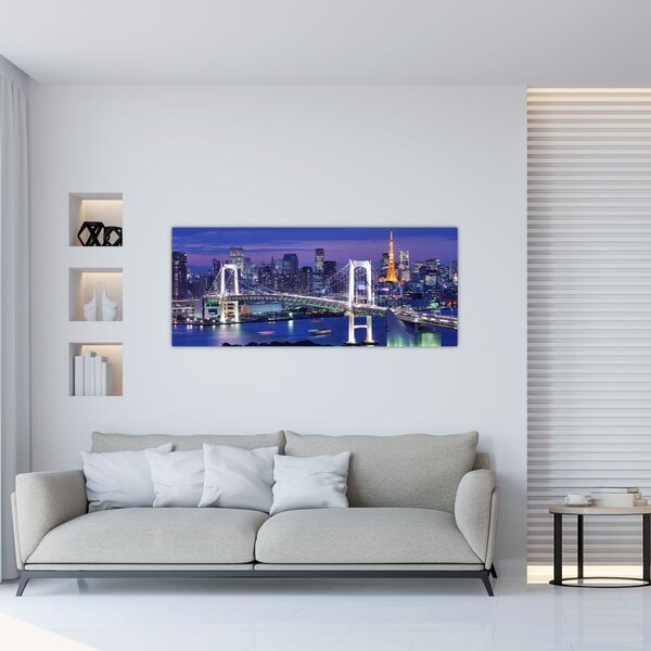 Tablou metropolei nocture (120x50 cm)