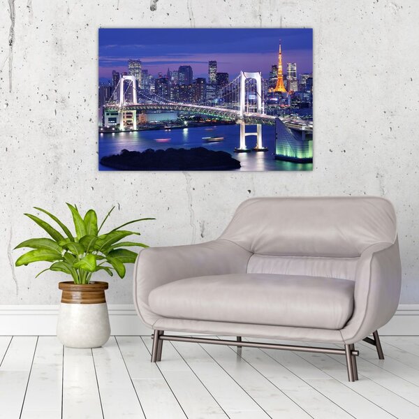 Tablou metropolei nocture (90x60 cm)