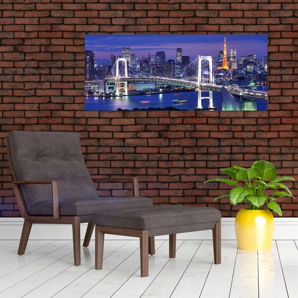 Tablou metropolei nocture (120x50 cm)