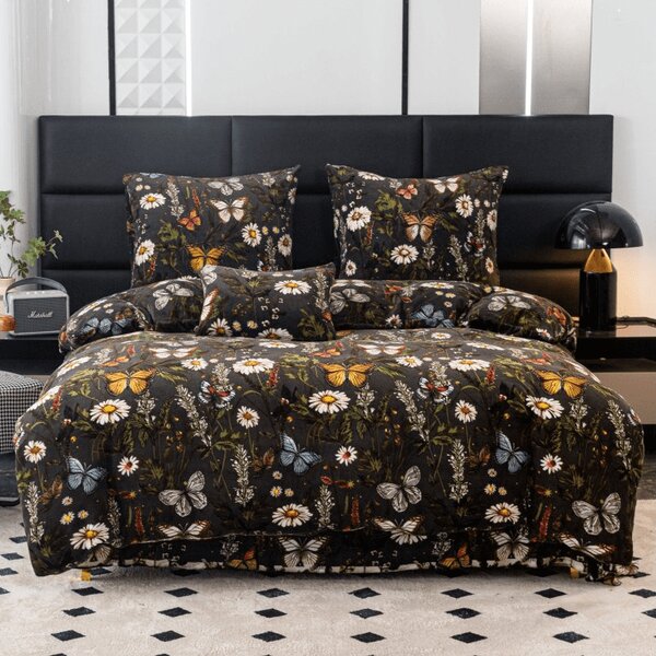 Lenjerie de pat microplus MEADOW BUTTERFLY colorata Dimensiune lenjerie de pat: 70 x 90 cm | 140 x 200 cm