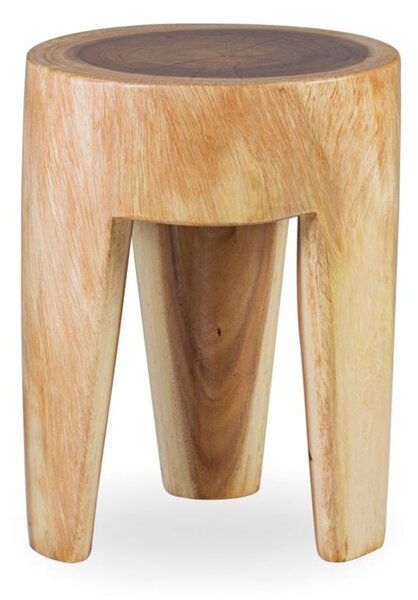 Taburet din lemn Log Natural,Ø35xH45 cm