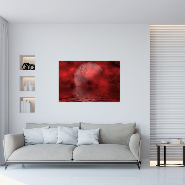 Tablou - Luna pe nivelul apei (90x60 cm)
