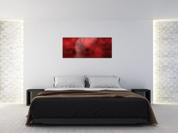 Tablou - Luna pe nivelul apei (120x50 cm)