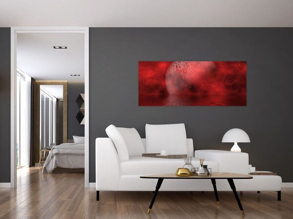 Tablou - Luna pe nivelul apei (120x50 cm)