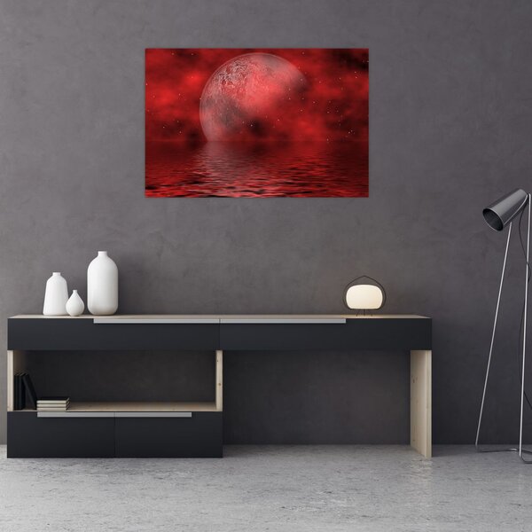 Tablou - Luna pe nivelul apei (90x60 cm)