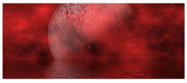 Tablou - Luna pe nivelul apei (120x50 cm)