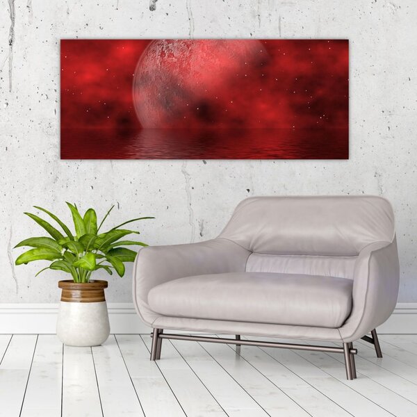 Tablou - Luna pe nivelul apei (120x50 cm)