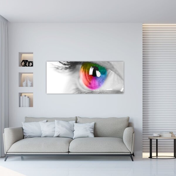 Tablou - Iris din ochi (120x50 cm)