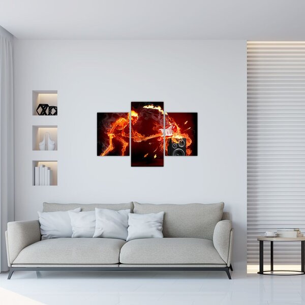 Tablou - Muzica în flăcări (90x60 cm)