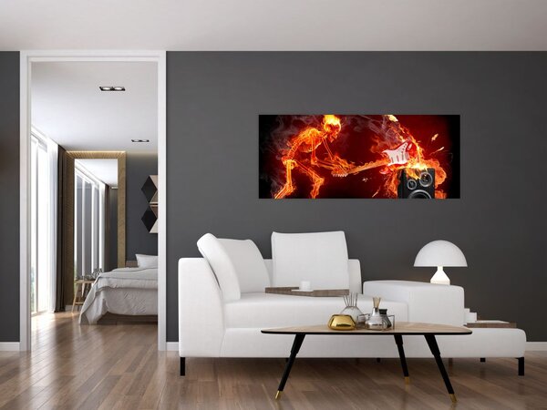 Tablou - Muzica în flăcări (120x50 cm)