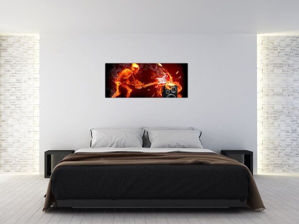 Tablou - Muzica în flăcări (120x50 cm)