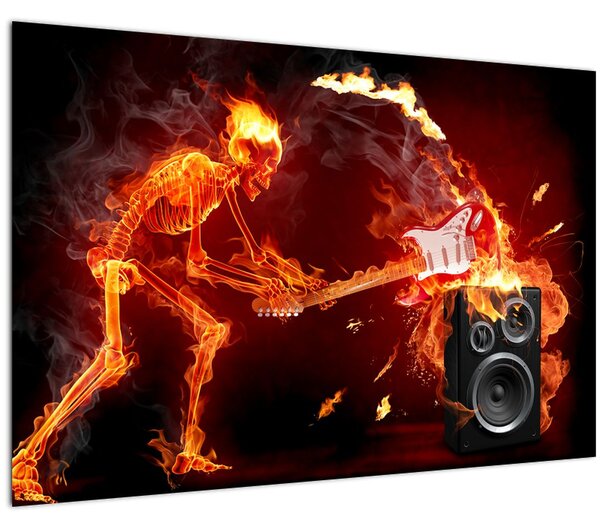 Tablou - Muzica în flăcări (90x60 cm)