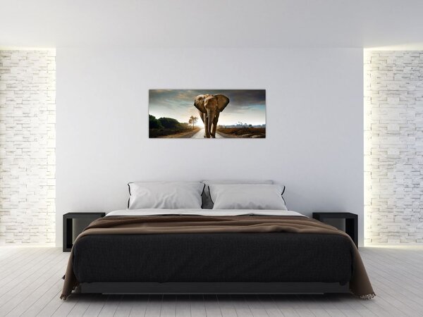 Tablou cu elefant (120x50 cm)