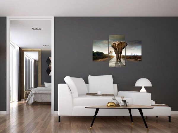 Tablou cu elefant (90x60 cm)