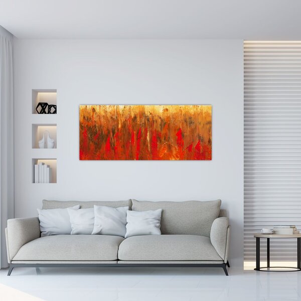Tablou cu abstracție pictată (120x50 cm)