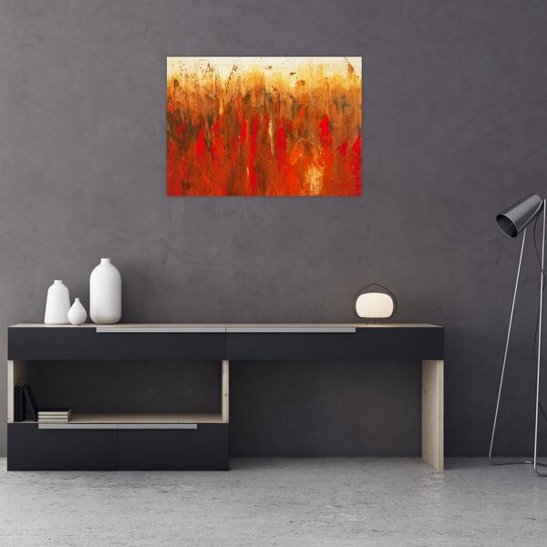 Tablou cu abstracție pictată (70x50 cm)