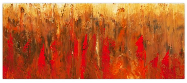 Tablou cu abstracție pictată (120x50 cm)