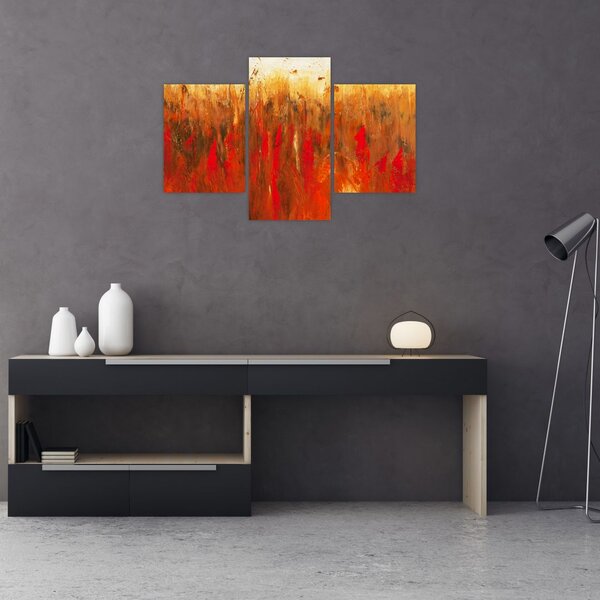 Tablou cu abstracție pictată (90x60 cm)