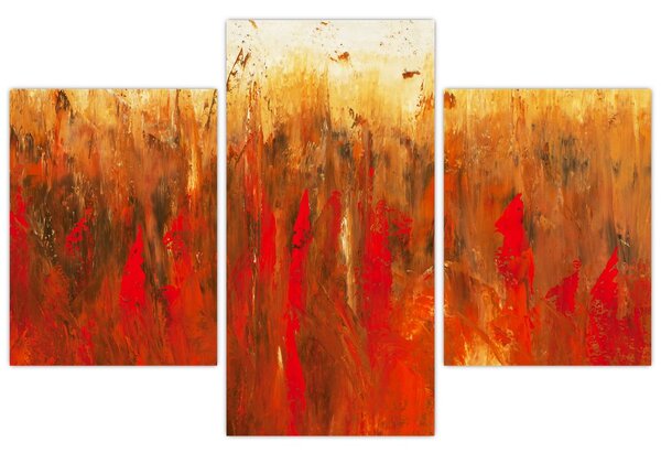 Tablou cu abstracție pictată (90x60 cm)