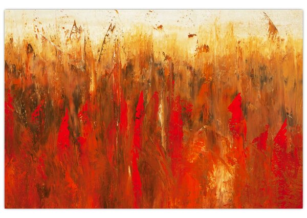 Tablou cu abstracție pictată (90x60 cm)