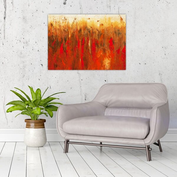 Tablou cu abstracție pictată (70x50 cm)