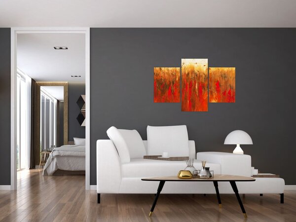 Tablou cu abstracție pictată (90x60 cm)