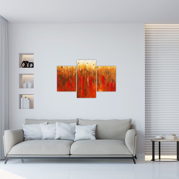 Tablou cu abstracție pictată (90x60 cm)