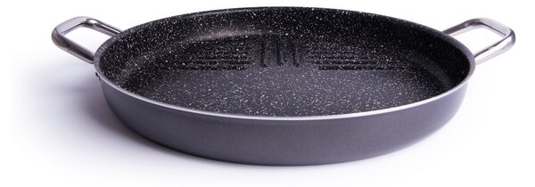 Tigaie grill din aluminiu cu invelis antiaderent, Ø36 cm, Rock Cook Negru