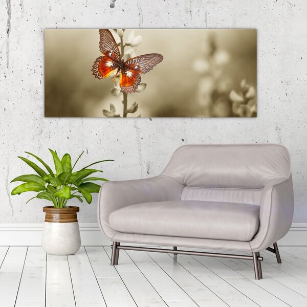 Tablou cu fluture (120x50 cm)