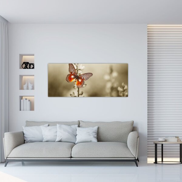 Tablou cu fluture (120x50 cm)