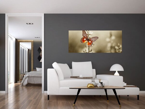 Tablou cu fluture (120x50 cm)