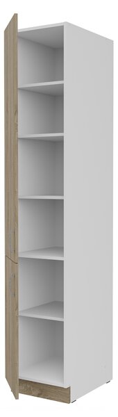 Dulap de bucătărie pentru alimente Sylrona 40 DK 210 2F (alb + stejar sonoma). 1032964