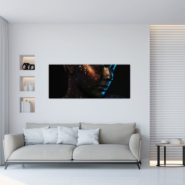 Tablou strălucitor a femeii (120x50 cm)