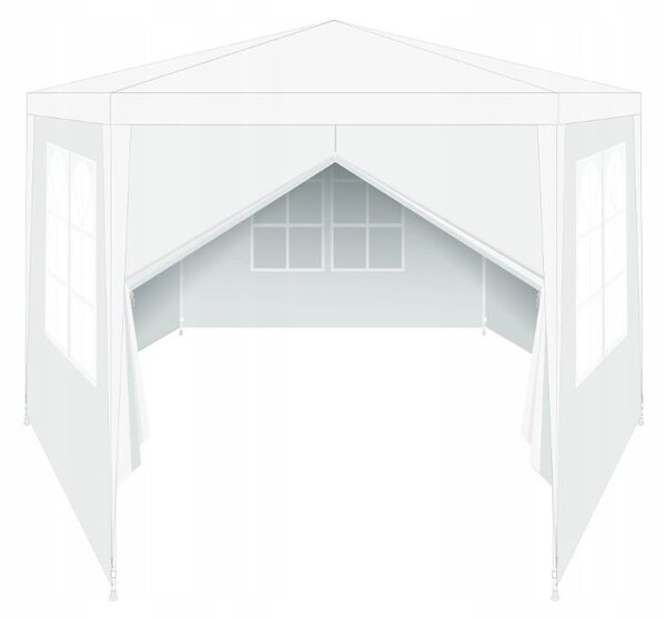 Pavilion de grădină 2x2x2m PE alb