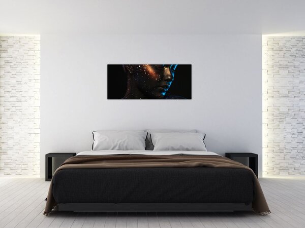 Tablou strălucitor a femeii (120x50 cm)