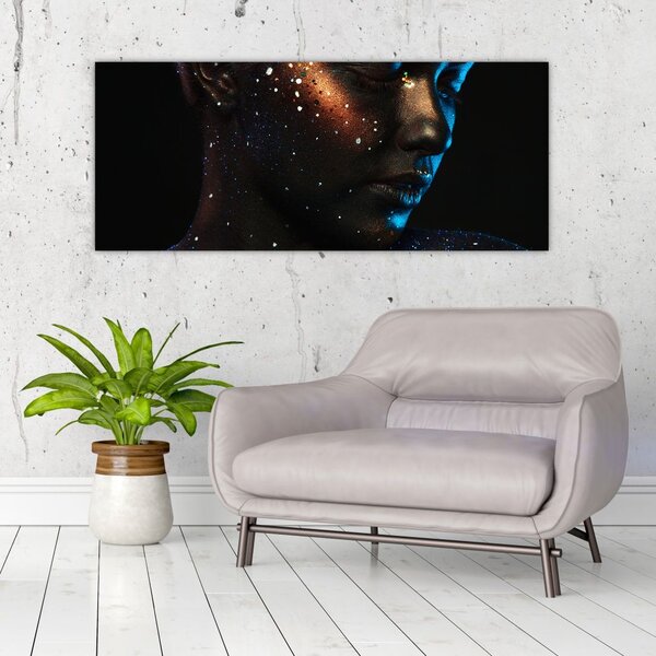 Tablou strălucitor a femeii (120x50 cm)