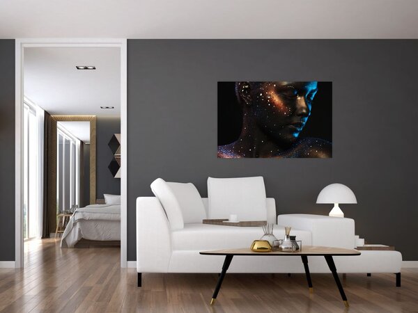 Tablou strălucitor a femeii (90x60 cm)
