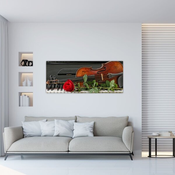 Tablou- Amintire de muzicean (120x50 cm)