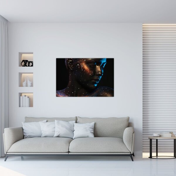 Tablou strălucitor a femeii (90x60 cm)