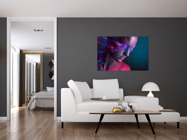 Tablou strălucitor a femeii (90x60 cm)